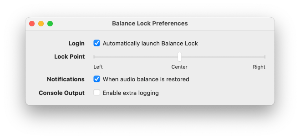 Screenshot of the settings for Balance Lock.