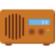 Icon of a radio, used to represent a podcast.
