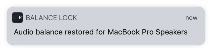 Balance Lock - Fixes audio balance bug in macOS