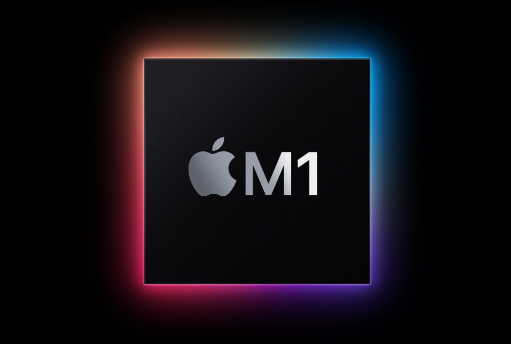 Graphic of the Apple silicon M1 chip