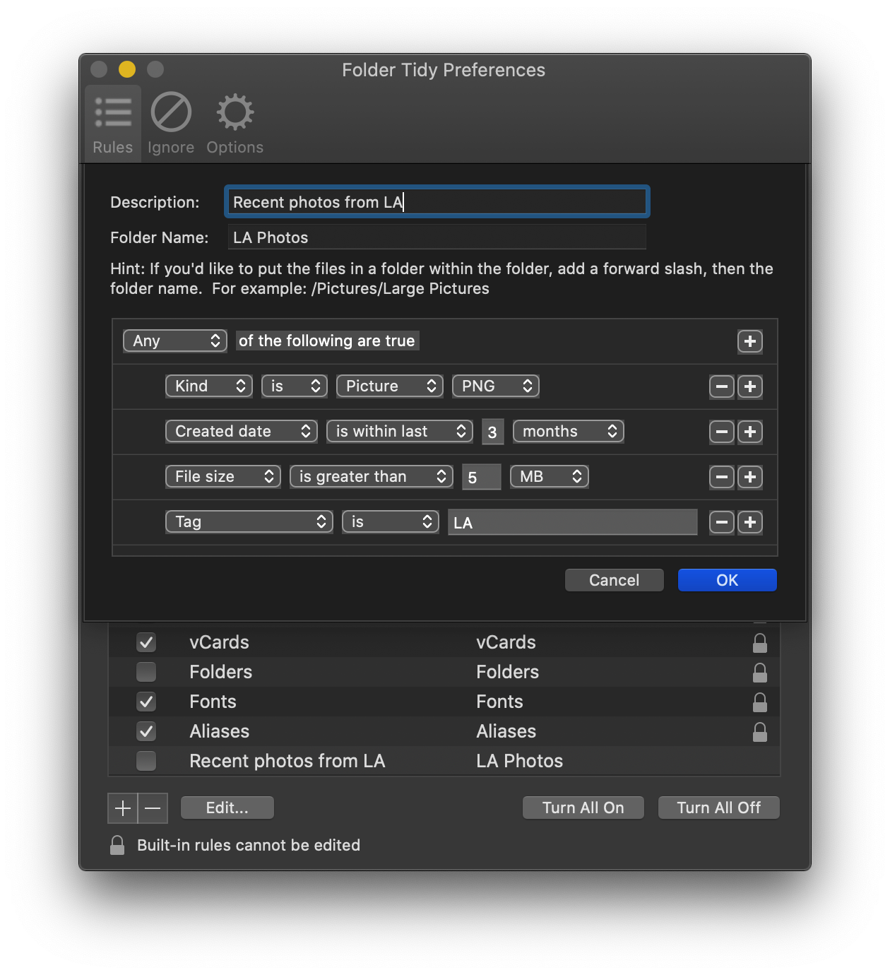 Folder Tidy Quickly organize folders