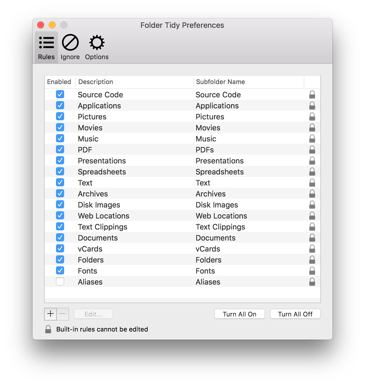 folder tidy end the