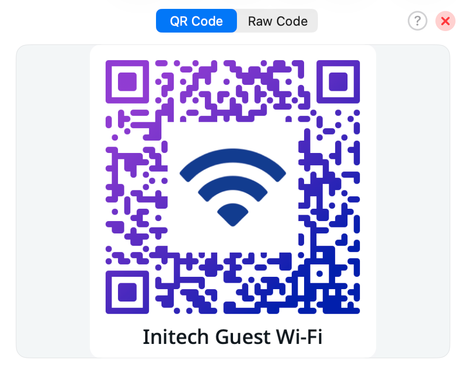 QR Factory 3 QR code preview with a warning that the enlarged center icon makes the code unable to be verified
